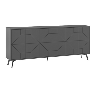 Buffet En Bois "dune" - 183 X 35 X 77 Cm - Anthracite