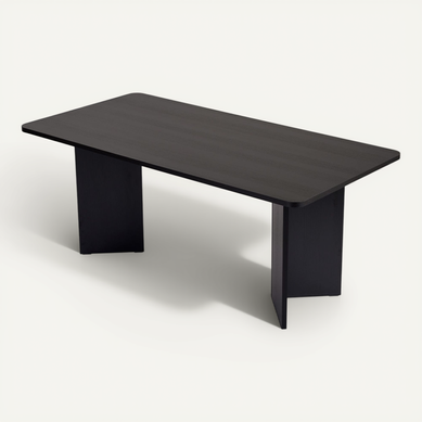 Table À Manger En Bois "linza" 180 X 90 X 75 Cm - Bois Noir
