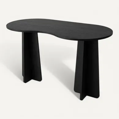 Bureau En Bois "infini" 120 X 60 X 75 Cm - Noir Bureau En Bois "infini" 120 X 60 X 75 Cm - Noir