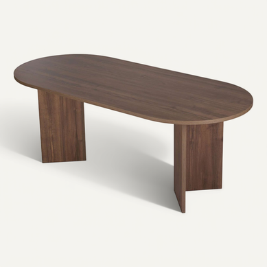 Table À Manger En Bois "sabella" 200 X 90 X 75 Cm - Noyer