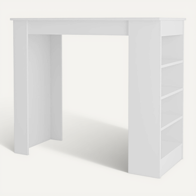 Table De Bar En Bois "swallow" 117 X 54 X 101,8 Cm - Blanc
