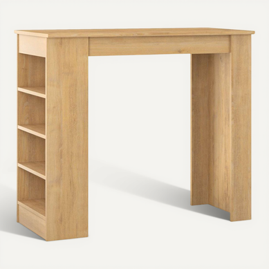 Table De Bar En Bois "swallow" 117 X 54 X 101,8 Cm - Chêne Saphir