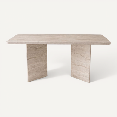 Table À Manger En Bois "lizzard" 180 X 90 X 77 Cm - Travertin