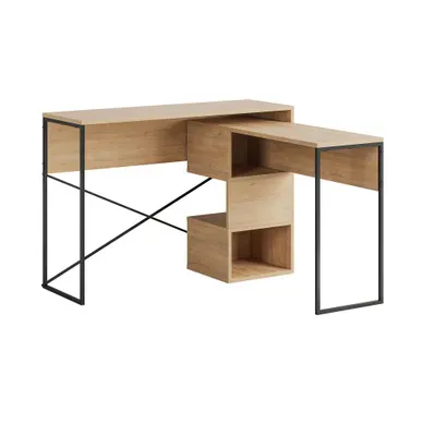Bureau Modulable En Bois "badau" - 110 X 102 X 77 Cm - Beige Bureau Modulable En Bois "badau" - 110 X 102 X 77 Cm - Beige