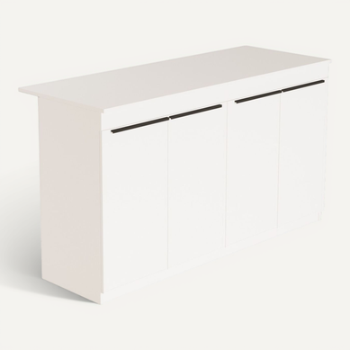 Table De Cuisine En Bois "lark" - 160 X 60 X 90 Cm - Blanc