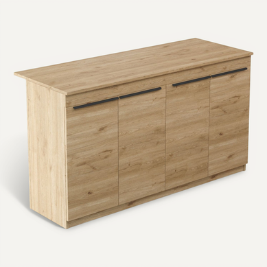Table De Cuisine En Bois "lark" - 160 X 60 X 90 Cm - Marron