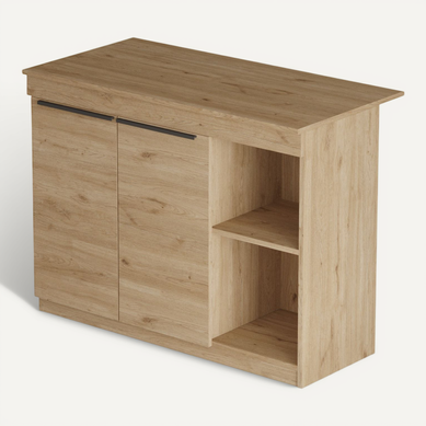 Table De Cuisine En Bois "siven" - 120 X 60 X 88 Cm - Marron