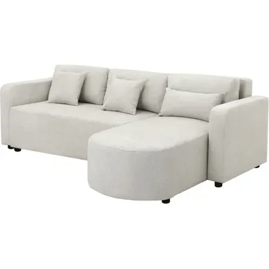 Canapé D'angle Convertible/réversible En Tissu "charles" - 3 Places - Beige Canapé D'angle Convertible/réversible En Tissu "charles" - 3 Places - Beige