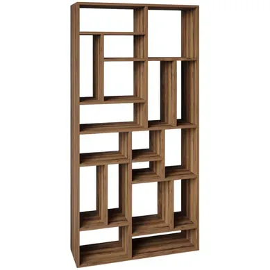 Bibliothèque En Bois "nicola" - 90 X 30 X 180 Cm - Marron Bibliothèque En Bois "nicola" - 90 X 30 X 180 Cm - Marron