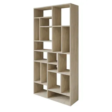 Bibliothèque En Bois "nicola" - 90 X 30 X 180 Cm - Travertin Bibliothèque En Bois "nicola" - 90 X 30 X 180 Cm - Travertin