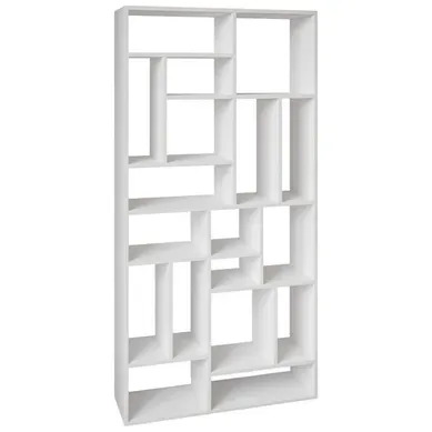 Bibliothèque En Bois "nicola" - 90 X 30 X 180 Cm - Blanc Bibliothèque En Bois "nicola" - 90 X 30 X 180 Cm - Blanc