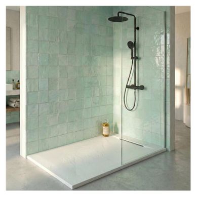 Receveur De Douche Ona Aspect Pierre Extra-plat Blanc Receveur De Douche Ona Aspect Pierre Extra-plat Blanc