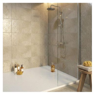 Receveur De Douche Soma Aspect Pierre Extra-plat Blanc Receveur De Douche Soma Aspect Pierre Extra-plat Blanc