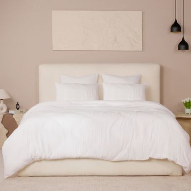 Housse De Couette 240x260 Cm Gaze De Coton Lavé Blanc Pur Housse De Couette 240x260 Cm Gaze De Coton Lavé Blanc Pur