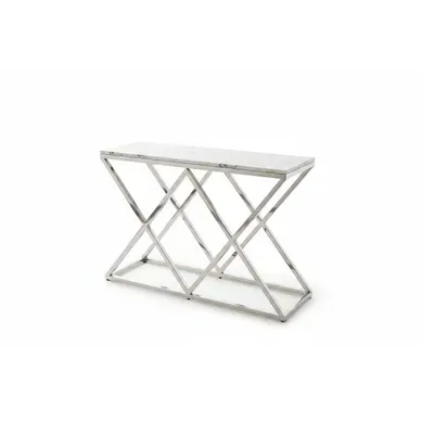 Console Métal Chrome Base Triangulaire Plateau Effet Marbre 120 Cm Triangle Console Métal Chrome Base Triangulaire Plateau Effet Marbre 120 Cm Triangle