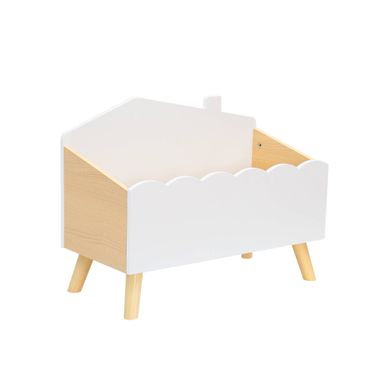 Coffre à Jouets Enfant Effet Bois. Blanc. L 58 X P 28 X H 44.5 Cm Coffre à Jouets Enfant Effet Bois. Blanc. L 58 X P 28 X H 44.5 Cm