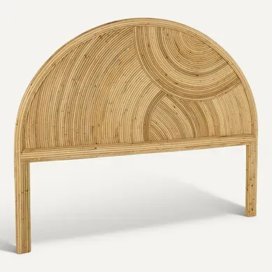 Tête De Lit En Rotin Naturel. Bois Clair. Bohème. L160 X P4.5 X H130cm