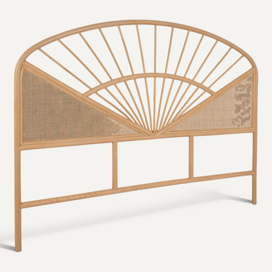 Tête De Lit En Rotin Naturel Et Cannage. Bois Clair. Bohème. L142 X P3 X H115cm Tête De Lit En Rotin Naturel Et Cannage. Bois Clair. Bohème. L142 X P3 X H115cm