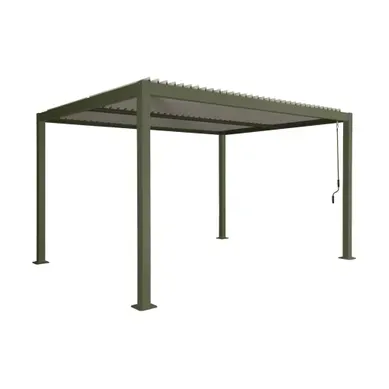 Pergola Bioclimatique Kaki. Aluminium Et Acier. 3x4m. Lames Orientables Pergola Bioclimatique Kaki. Aluminium Et Acier. 3x4m. Lames Orientables