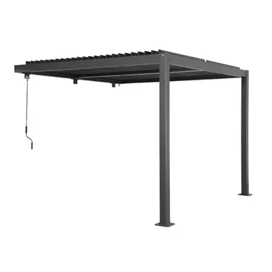 Pergola Bioclimatique Aluminium Adossée Lames Orientables 3x3m Palace Anthracite Pergola Bioclimatique Aluminium Adossée Lames Orientables 3x3m Palace Anthracite