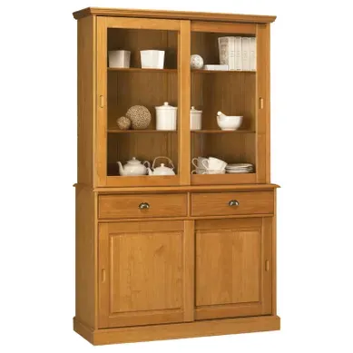 Vaisselier Pin Miel 4 Portes Coulissantes 2 Tiroirs L 121 H 198.8 P 42.3 Cm Vaisselier Pin Miel 4 Portes Coulissantes 2 Tiroirs L 121 H 198.8 P 42.3 Cm