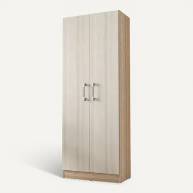 Armoire 2 Portes Chêne Et Erable Multifonctions L 61 H 160.6 P 31.8 Cm