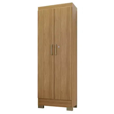 Armoire Multifonctions Chêne 2 Portes 5 Niches L 63 H 180 P 35 Cm