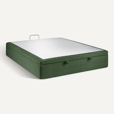 Sommier Coffre Tissu Vert 140x200 H39cm