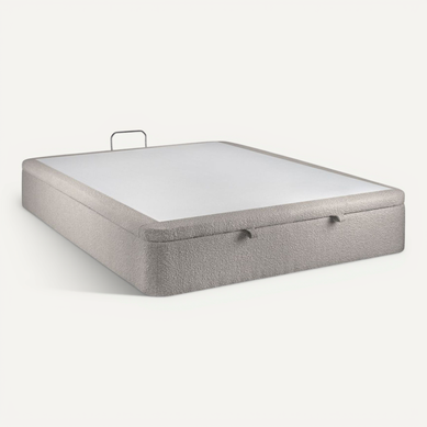 Sommier Coffre Bouclette Gris 200x200 H39cm