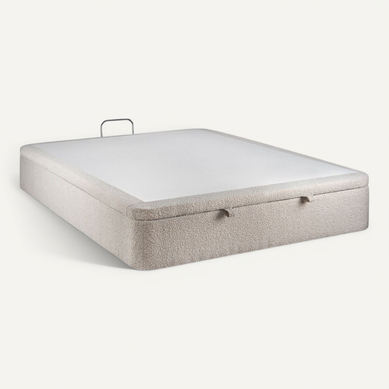 Sommier Coffre Bouclette Beige 200x200 H39cm