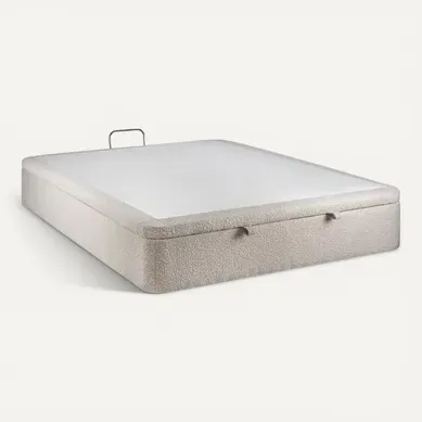 Sommier Coffre Bouclette Beige 160x200 H39cm
