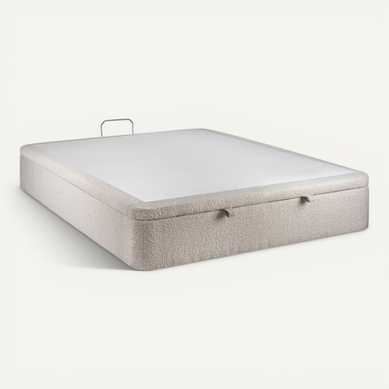Sommier Coffre Bouclette Beige 140x190 H39cm