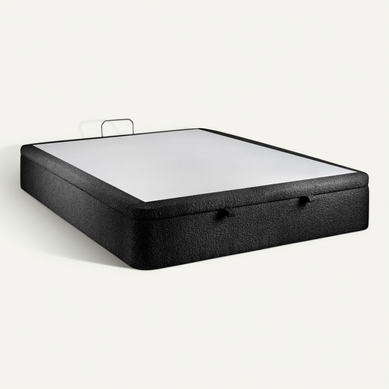 Sommier Coffre Bouclette Noir 160x200 H39cm