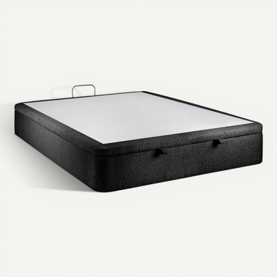 Sommier Coffre Bouclette Noir 140x200 H39cm