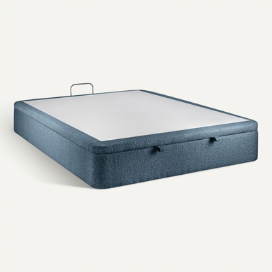 Sommier Coffre Bouclette Bleu 200x200 H39cm