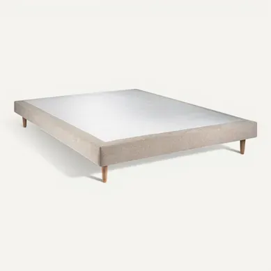 Sommier Tapissier Tissu Beige Brun 140x200 H29cm Sommier Tapissier Tissu Beige Brun 140x200 H29cm