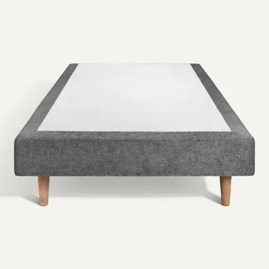 Sommier Tapissier Tissu Gris Anthracite 90x200 H29cm Sommier Tapissier Tissu Gris Anthracite 90x200 H29cm