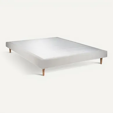 Sommier Tapissier Velours Gris Clair 140x200 H29cm Sommier Tapissier Velours Gris Clair 140x200 H29cm