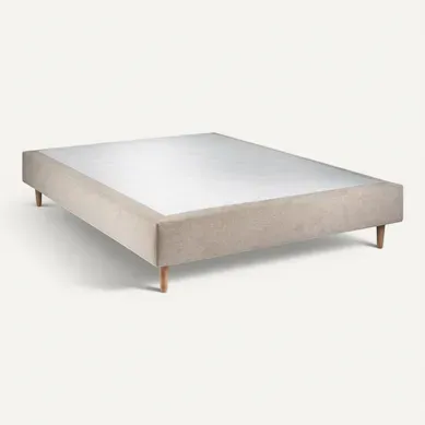 Sommier Tapissier Tissu Beige Brun 160x200 H35cm Sommier Tapissier Tissu Beige Brun 160x200 H35cm