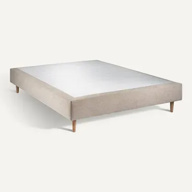 Sommier Tapissier Tissu Beige Brun 140x200 H35cm Sommier Tapissier Tissu Beige Brun 140x200 H35cm