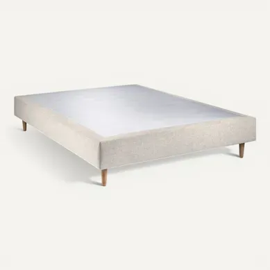 Sommier Tapissier Tissu Beige Clair 140x200 H35cm Sommier Tapissier Tissu Beige Clair 140x200 H35cm