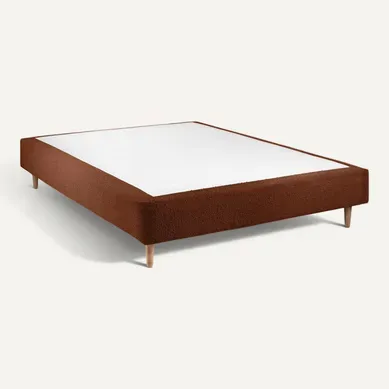 Sommier Tapissier Bouclette Terracotta 140x200 H35cm Sommier Tapissier Bouclette Terracotta 140x200 H35cm