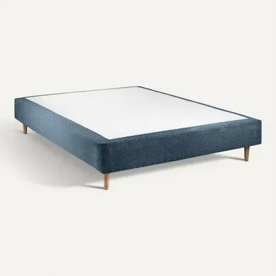Sommier Tapissier Bouclette Bleu 140x200 H35cm Sommier Tapissier Bouclette Bleu 140x200 H35cm