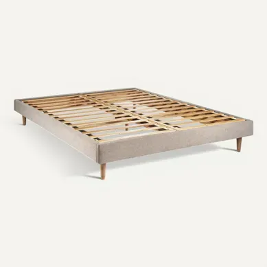 Sommier Kit Tissu Beige Brun 140x190 H29cm Sommier Kit Tissu Beige Brun 140x190 H29cm