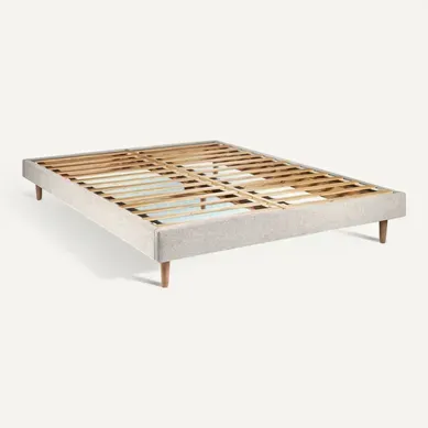 Sommier Kit Tissu Beige Clair 200x200 H29cm Sommier Kit Tissu Beige Clair 200x200 H29cm