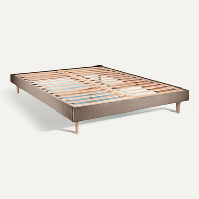 Sommier Kit Velours Taupe 180x200 H29cm