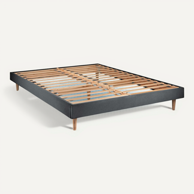 Sommier Kit Velours Gris Anthracite 140x190 H29cm