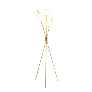 Lampadaire Moderne Trépied Doré LED Intégrée 157 Cm - Olanta Lampadaire Moderne Trépied Doré LED Intégrée 157 Cm - Olanta