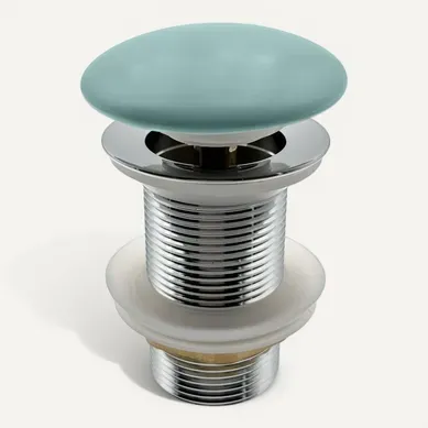 Bonde De Lavabo Pop-up Vert D'eau Mat Raccord Standad G1 1/4" En Laiton Chromé Collection Lito