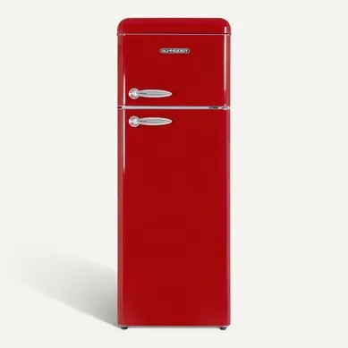 Réfrigérateur Double Porte 211l Vintage Rouge - Scdd211v-re